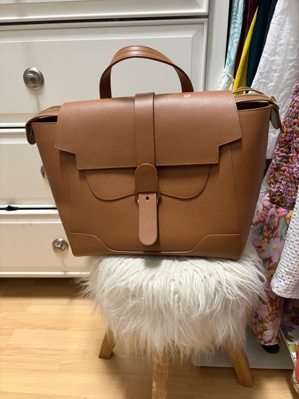 Senreve Midi Maestra chestnut color.